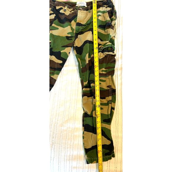 Zara Woman Premium Denim Collection The Straight Cargo Camouflage Pant Size 6 - Picture 6 of 6
